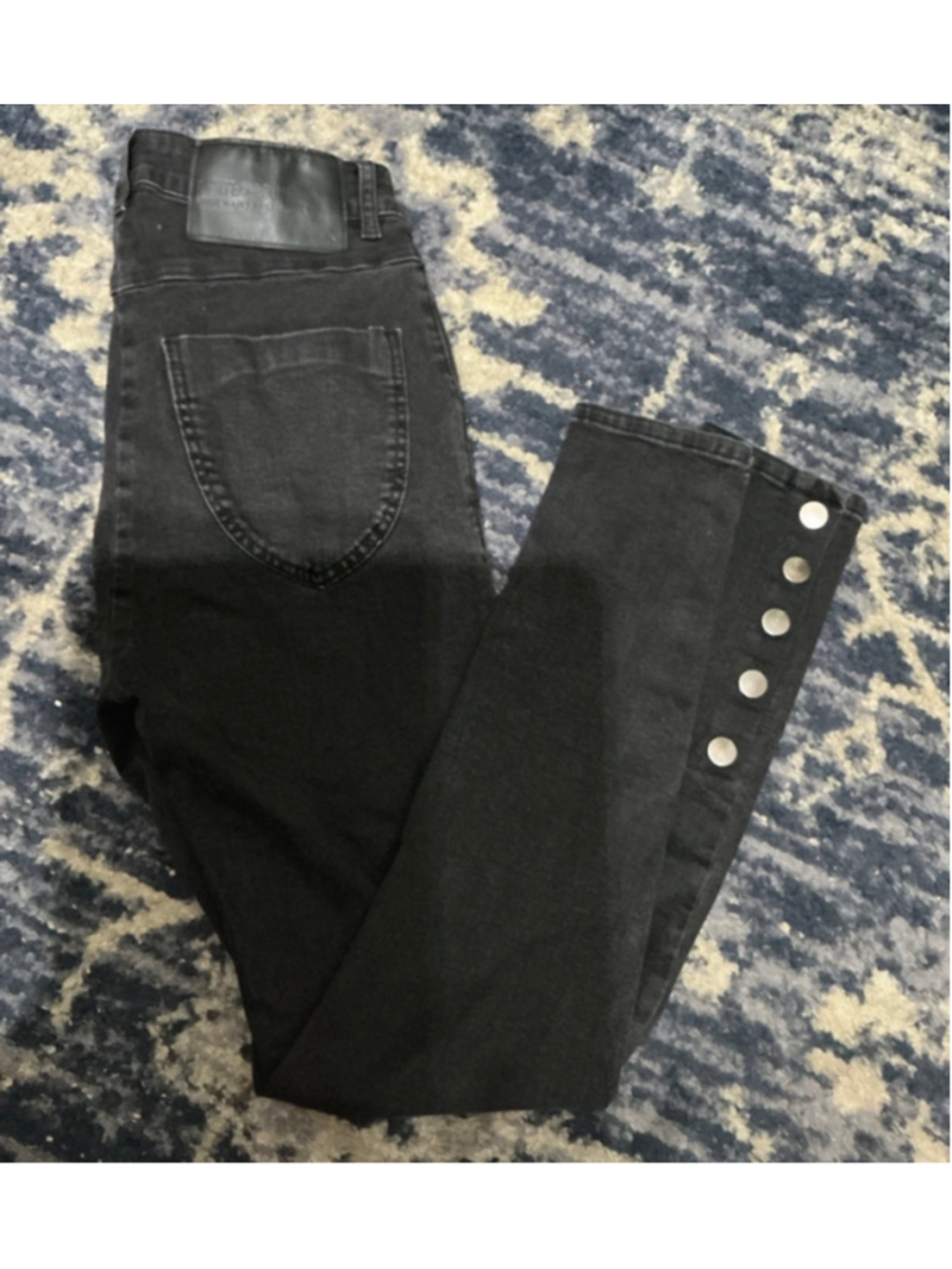 One teaspoon high waisted skinny denim jeans pants black size 28